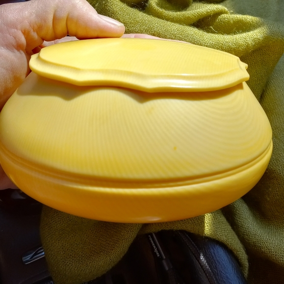 Vintage 1920s 30s Du Barry Ivory Pyralin 5 set Vanity Brush\Powder Jar - Picture 3 of 13